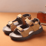 kkboxly Men Cowhide Breathable Opened Non Slip Casual Outdoor Sandals